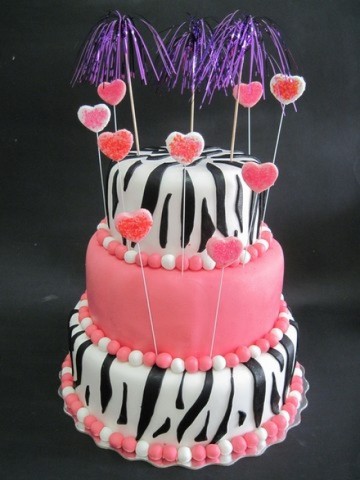 rodjendanske torte za devojcice zebra na 3 sprata