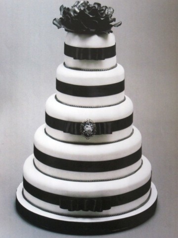Crno bele svadbene torte