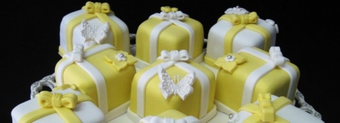 Mini Cakes žuto beli paketići