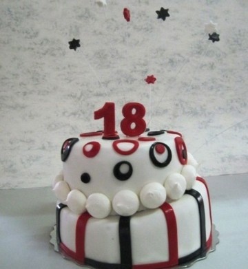 Torte za 18. rođendan crveno crna puslica
