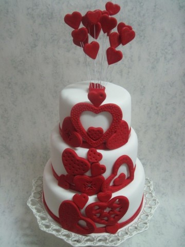 Srca svadbene torte
