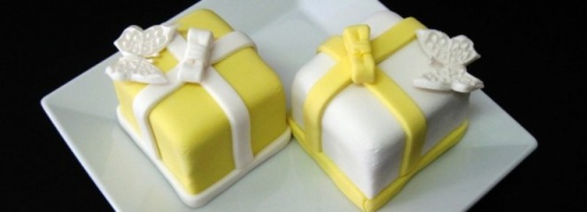 Mini Cakes žuto beli paketići